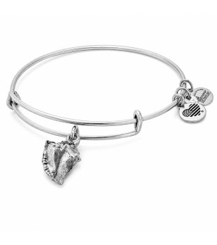 Сребриста дамска гривна с висулка мида Alex And Ani снимка