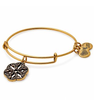 Дамска златиста гривна с висулка Alex And Ani снимка