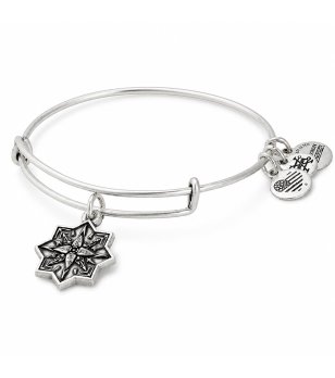 Сребриста дамска гривна с талисман звезда ALEX AND ANI снимка