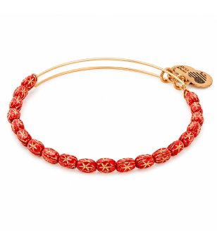 Червена дамска гривна с мъниста Alex and Ani снимка
