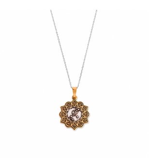 Дамско колие в златист и сребрист цвят LEO TWO-TONE COLLAR Alex And Ani снимка