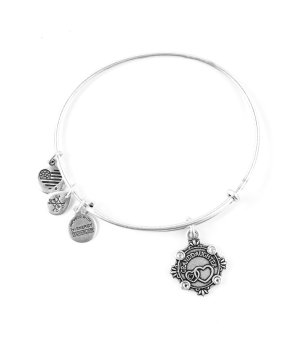 Сребриста метална гривна с висулка GRANDDAUGHTER Alex And Ani снимка