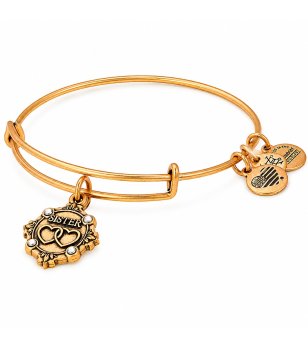Златиста гривна с надпис SISTER Alex And Ani снимка
