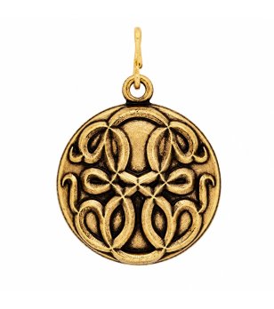 Дамска златиста висулка с релефен мотив Alex And Ani снимка