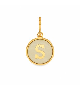 Дамска златиста висулка с буква S Alex And Ani снимка