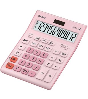 Розов настолен калкулатор CASIO GR-12C снимка