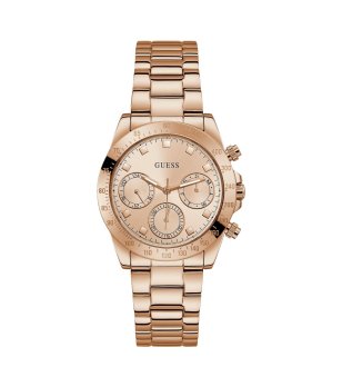 Мъжки розово-златист часовник с метална верижка Guess снимка
