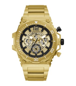 Мъжки златист метален часовник Guess снимка