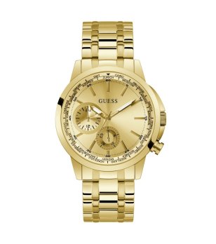 Мъжки златист аналогов часовник с метална верижка Guess снимка