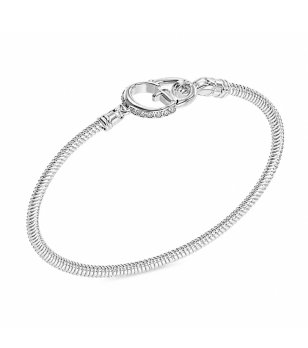 Сребриста дамска гривна тип верижка Guess снимка