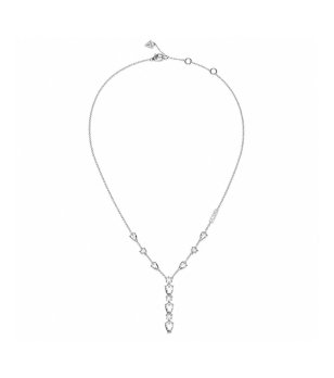 Дамско сребристо колие с висулка сърца Guess WONDERLIGHTS снимка