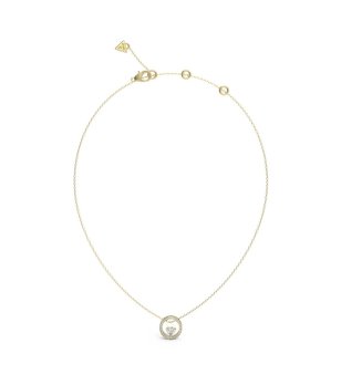 Златисто колие с кръгла висулка Guess M'AMA NON M'AMA снимка
