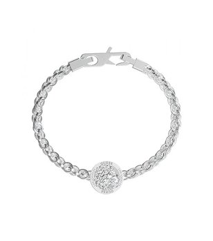 Мъжка сребриста гривна с медальон Guess снимка