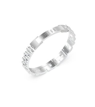 Дамска сребриста гривна от неръждаема стомана Guess Empire снимка