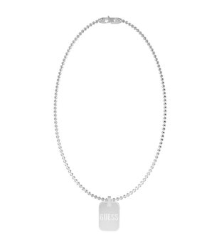 Мъжко сребристо колие от неръждаема стомана Guess снимка