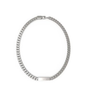 Мъжко сребристо колие тип синджир Guess снимка