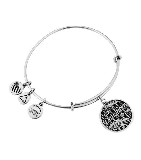 Дамска сребриста гривна с висулка Daughter Alex And Ani снимка