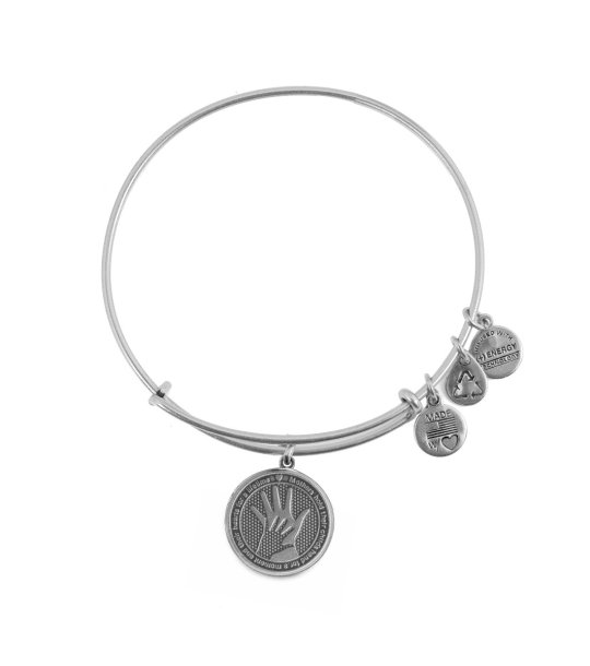 Сива метална гривна с висулки Alex And Ani снимка
