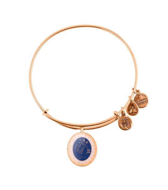 Дамска златиста гривна с медальон Близнаци Alex And Ani снимка