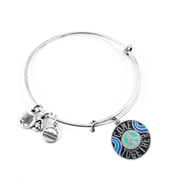 Сребриста гривна с кръгла висулка COME TOGETHER Alex And Ani снимка