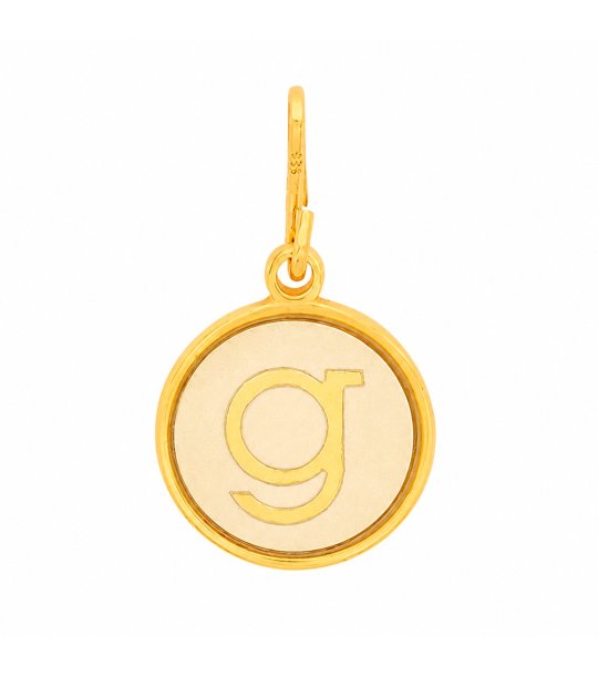 Златиста висулка с буква G Alex And Ani снимка