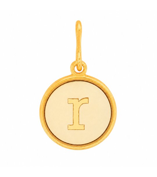 Златиста висулка с буква R Alex And Ani снимка