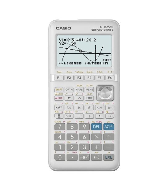 Бял графичен калкулатор Casio fx-9860GIII снимка