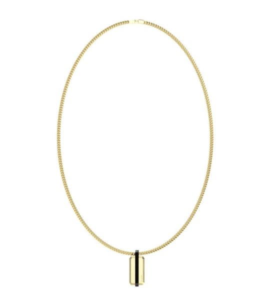 Мъжко златисто колие от неръждаема стомана с висулка Guess снимка