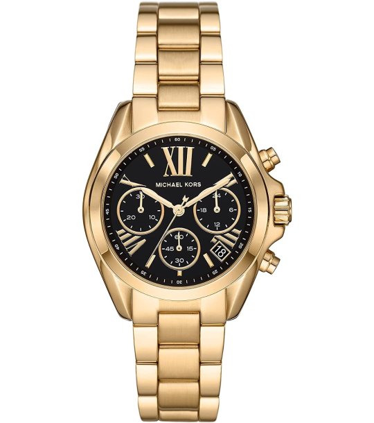 Мъжки златист часовник с черен циферблат MICHAEL KORS снимка