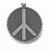 Сребриста гривна тип халка с кръгла висулка Peace Alex And Ani-1 снимка