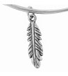 Сребриста дамска гривна с перо Alex And Ani-1 снимка