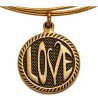 Дамска златиста гривна с медальон LOVE Alex and Ani-1 снимка