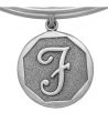 Сребриста гривна с буква F Alex And Ani-1 снимка