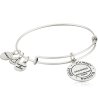 Сребриста дамска гривна тип халка с медальони Alex And Ani-1 снимка