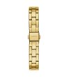Златист дамски часовник с правоъгълен корпус Guess-1 снимка