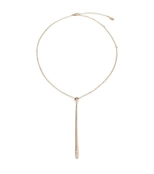 Дамско златисто колие с продълговата висулка Breil снимка