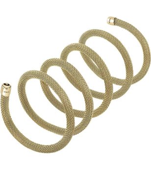 Златиста дамска гривна тип спирала Breil Snake снимка
