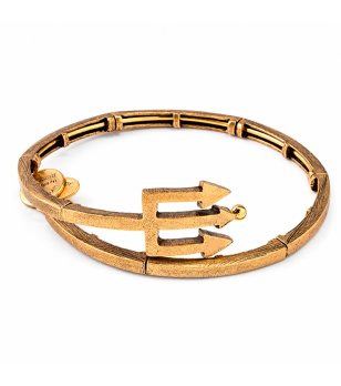 Златиста дамска гривна с тризъбец Alex And Ani снимка