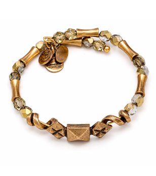 Златиста гривна с мъниста Alex And Ani снимка
