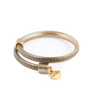 Дамска златиста гривна тип спирала Alex And Ani снимка