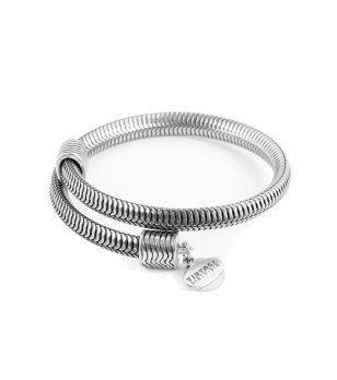Сребриста дамска метална гривна Alex And Ani снимка