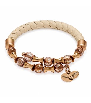 Дамска гривна в бежово с мъниста Alex and Ani снимка