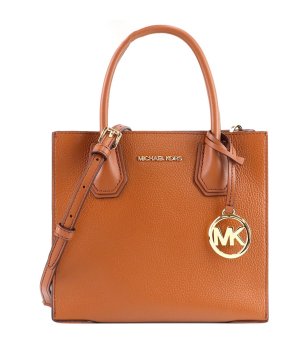 Кафява кожена чанта Michael Kors снимка