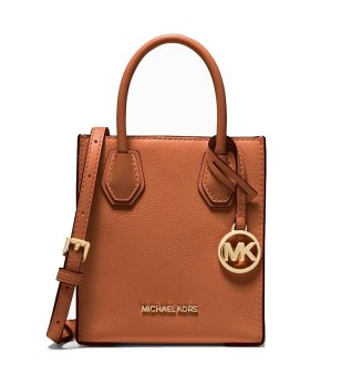 Кафява дамска чанта тип tote MERCER Michael Kors снимка