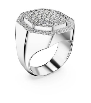 Сребрист пръстен с цирконий Dextera Swarovski размер 50 снимка
