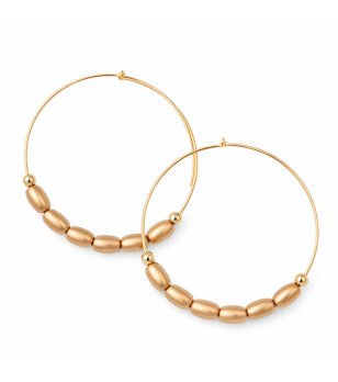 Златисти обеци халки с мъниста JORDAN Alex And Ani снимка