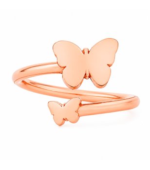 Дамски розов пръстен с пеперуди CHAP RS BUTTERFLY снимка