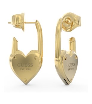 Дамски златисти обеци сърце Guess снимка