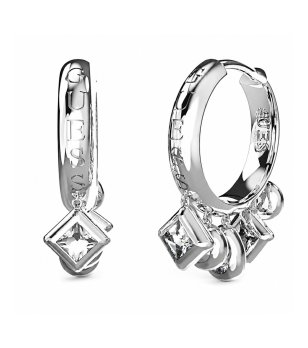 Сребристи обеци халки с висулки Tiny Dancer Guess снимка