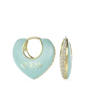 Дамски светлосини обеци със сърце Crazy In Love Guess снимка